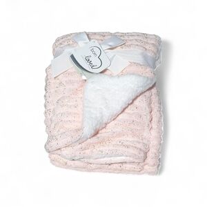Pink Sparkle Plush Baby Blanket